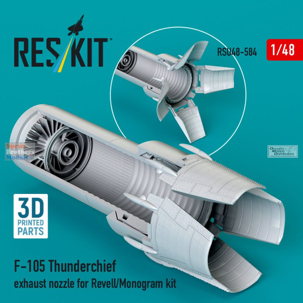 RESRSU480584U 1:48 ResKit F-105 Thunderchief Exhaust Nozzle (REV kit)