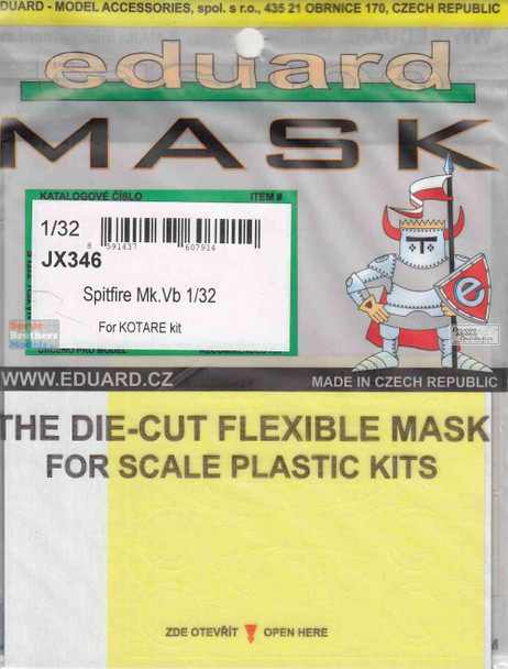 EDUJX346 1:32 Eduard Mask - Spitfire Mk.Vb (KOT kit)