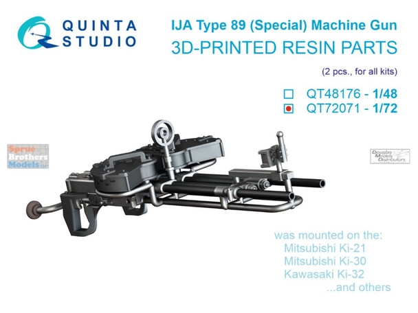 QTSQT72071 1:72 Quinta Studio IJA Type 89 Special Machine Gun Set