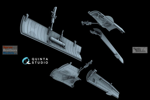 QTSQT48166 1:48 Quinta Studio Su-30SM Flanker Undercarriage Covers (ZVE kit)