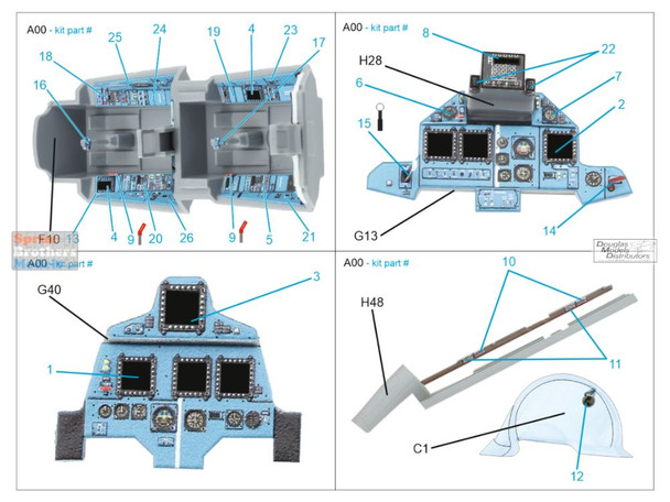 QTSQDS48667 1:48 Quinta Studio 3D Decal - Su-30SM Flanker-H (ZVE kit) Small Version