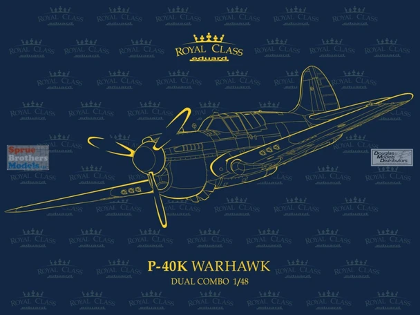 EDUR0024 1:48 Eduard P-40K Warhawk Royal Class Dual Combo (2 full kits)