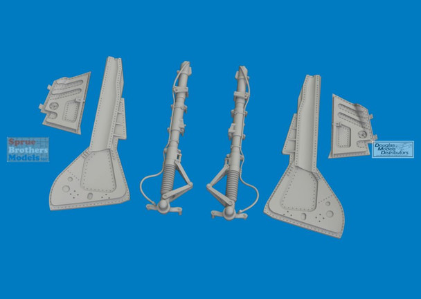 EDU6481180 1:48 Eduard Brassin - Fw190A-3/A-4 Undercarriage Legs (EDU kit)