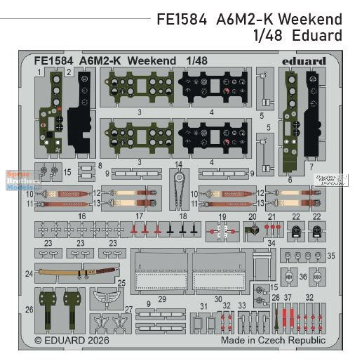 EDUFE1584 1:48 Eduard Color Zoom PE -A6M2-K Zero Weekend (EDU kit)