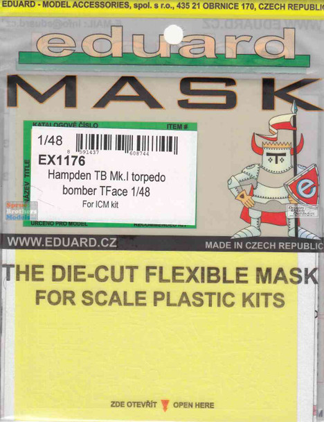 EDUEX1176 1:48 Eduard Mask - Hampden TB Mk.I TFACE (ICM kit)