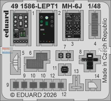 eriページ/8 EDU491586 1:48 Eduard Color PE - MH-6J Little Bird Detail Set (ICM