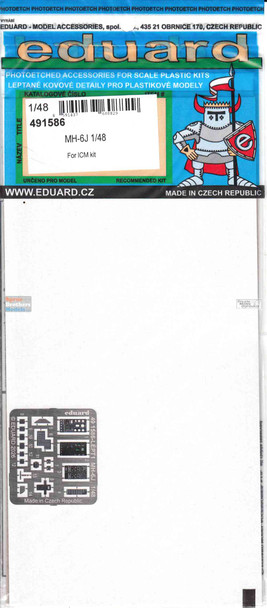 EDU491586 1:48 Eduard Color PE - MH-6J Little Bird Detail Set (ICM kit)