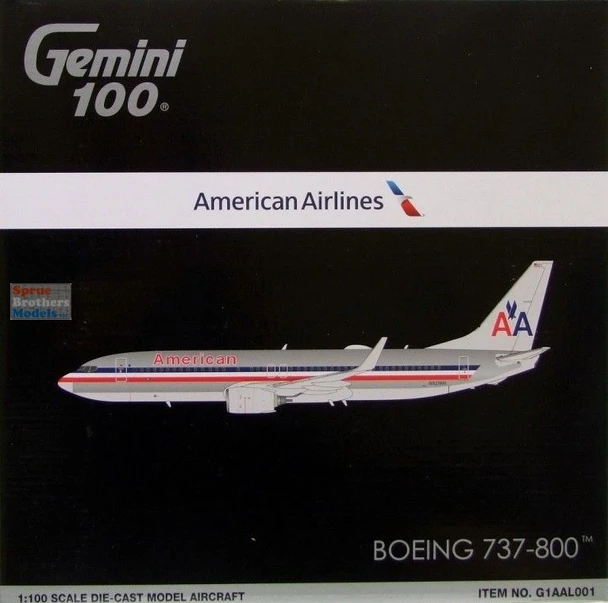 GEMG10001 1:100 Gemini Jets American Airlines B737-800 Reg #N921NN (pre-painted/pre-built)