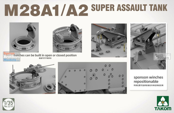 TAK02210 1:35 Takom M28A1/A2 Super Assault Tank
