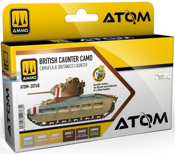 AMMAT20768 AMMO by Mig ATOM Paint Set - British Caunter Camo