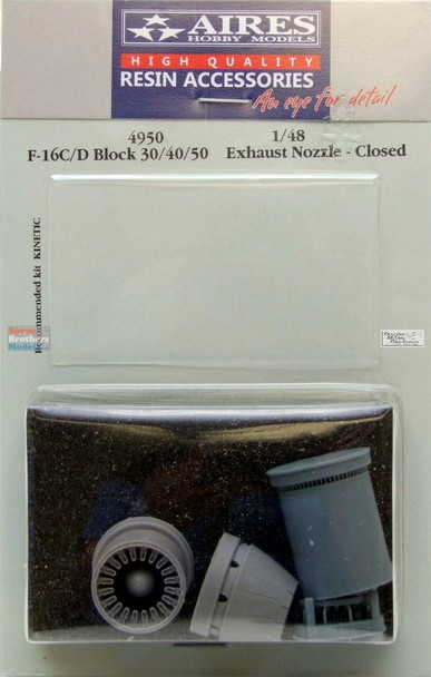 ARS4950 1:48 Aires Mitsubishi F-16C F-16D Falcon Block 30/40/50 Exhaust Nozzle Set (KIN kit)