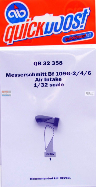 QBT32358 1:32 Quickboost Bf109G-2 Bf109G-4 Bf109G-6 Air Intake (REV kit)