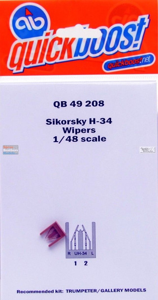 QBT49208 1:48 Quickboost Sikorsky H-34 Choctaw Wipers (TRP/GAL kit)