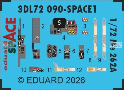 EDU3DL72090 1:72 Eduard SPACE - Me262A (ARM kit)