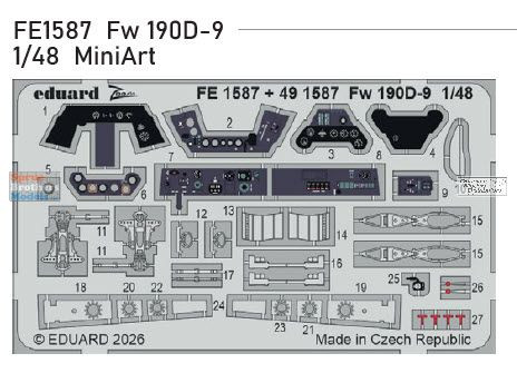 EDUFE1587 1:48 Eduard Color Zoom PE - Fw190D-7 (MIA kit) - Sprue