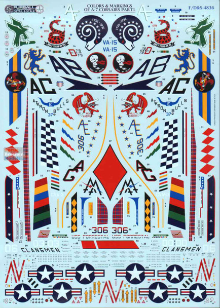 FURDS4836 1:48 Furball Aero Design A-7B A-7E Corsair II 'Colors and Markings of A-7 Corsairs Part 1'