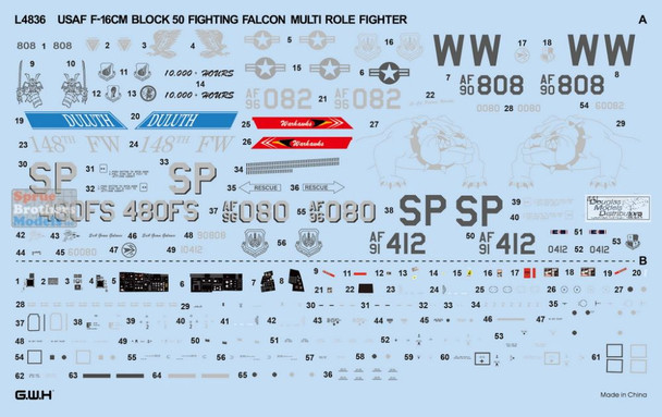 LNRL4836 1:48 Great Wall Hobby F-16CM Block 50 Falcon