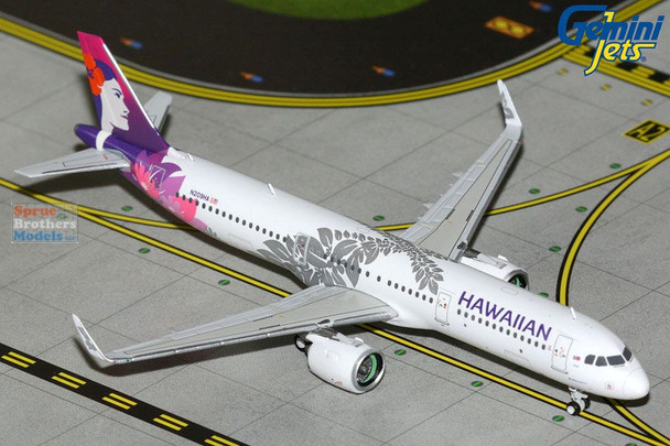 GEMGJ2415 1:400 Gemini Jets Hawaiian Airlines Airbus A321neo #N209HA (pre-painted/pre-built)
