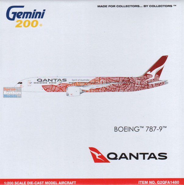 GEMG21480 1:200 Gemini Jets Qantas B787-9 Reg #VH-ZND 'Yam Dreaming' (pre-painted/pre-built)