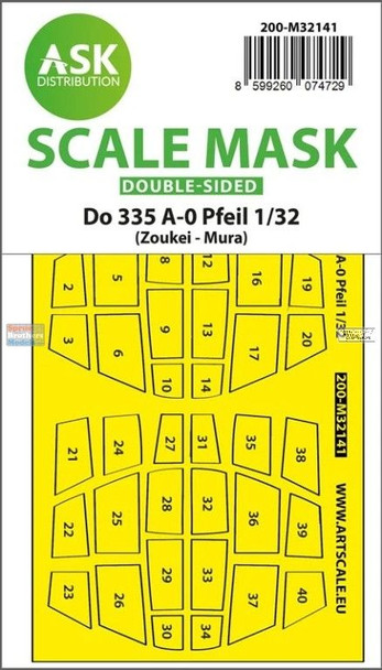 ASKM32141 1:32 ASK/Art Scale Double Sided Mask - Do335A-0 Pfeil (ZKM kit)