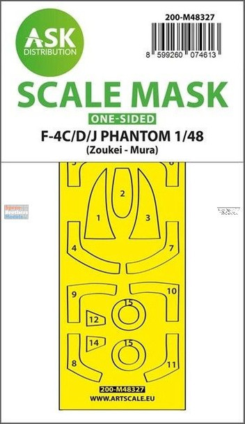 ASKM48327 1:48 ASK/Art Scale Mask - F-4C F-4D F-4J Phantom II (ZKM kit)