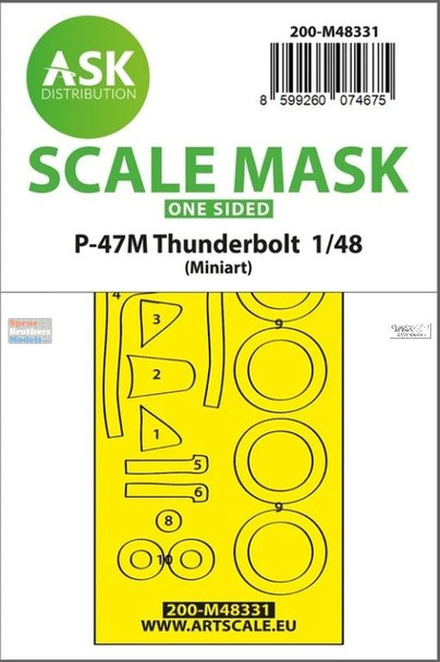 ASKM48331 1:48 ASK/Art Scale Mask - P-47M Thunderbolt (MIA kit)