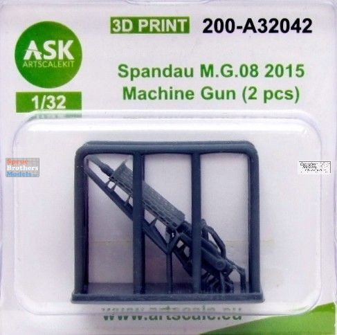 ASKA32042 1:32 ASK/Art Scale Spandau MG 08 2015 Machine Gun Set