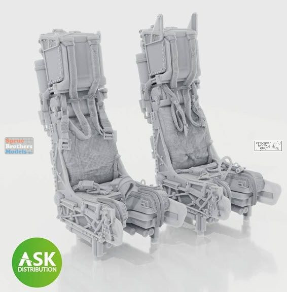 ASKA48075 1:48 ASK/Art Scale SJU-17 Ejection Seat Set with Seatbelts [for F-14D] (TAM kit)
