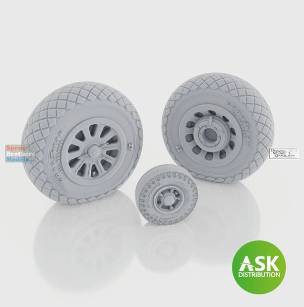 ASKA48088 1:48 ASK/Art Scale P-51D Mustang Diamond Tread Wheels (EDU kit)
