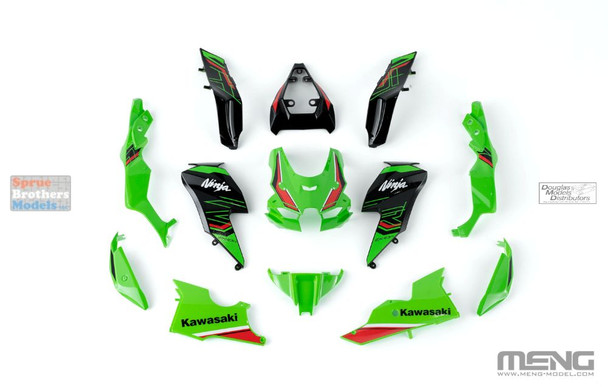 MNGMT007T 1:9 Meng Kawasaki Ninja ZX-10R Motorcycle KRT Edition [Pre-Colored]