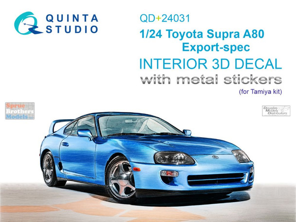 QTSQD24031R 1:24 Quinta Studio 3D Decal -  Toyota Supra A80 Export-spec (TAM kit)