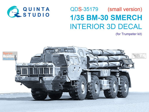 QTSQDS35179 1:35 Quinta Studio 3D Decal - BM-30 Smerch (TRP kit) Small Version