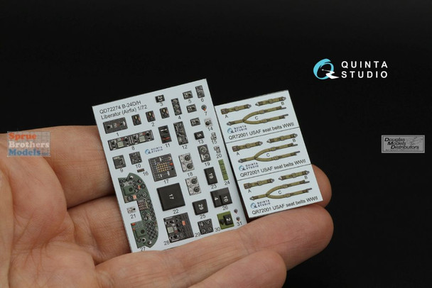 QTSQD72274 1:72 Quinta Studio 3D Decal - B-24D B-24H Liberator (AFX kit)