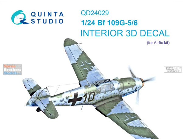 QTSQD24029 1:24 Quinta Studio Interior 3D Decal - Bf109G-5 Bf109G-6 (AFX kit)