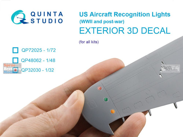 QTSQP32030 1:32 Quinta Studio 3D Decal - US Aircraft Recognition Lights (WW2 and Post War)