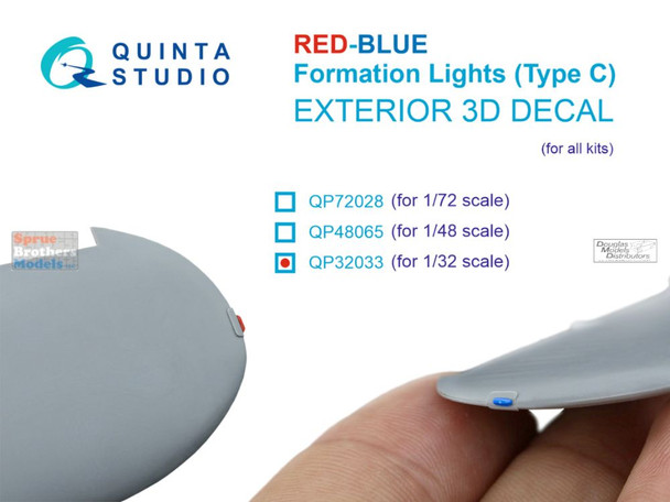 QTSQP32033 1:32 Quinta Studio 3D Decal - Red-Blue Formation Lights Type C