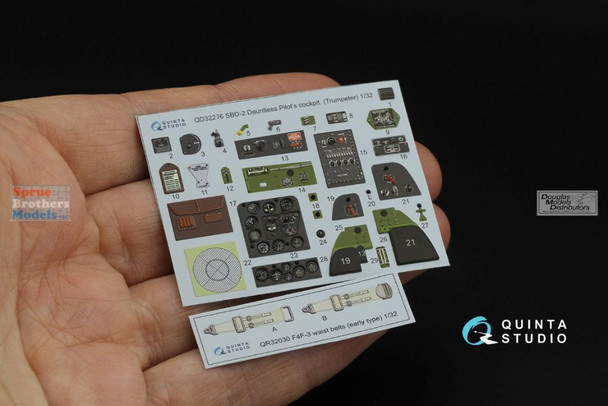 QTSQD32276 1:32 Quinta Studio 3D Decal - SBD-2 Dauntless Pilot's