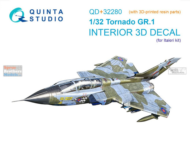 QTSQD32280R 1:32 Quinta Studio 3D Decal - Tornado GR.1 + Resin (ITA kit)