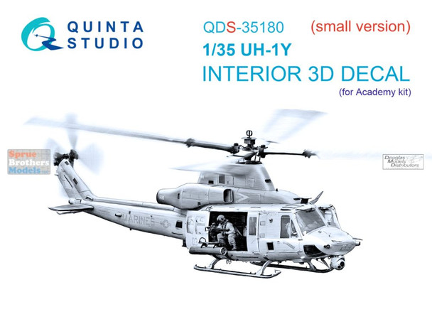 QTSQDS35180 1:35 Quinta Studio 3D Decal - UH-1Y Venom (ACA kit) Small Version