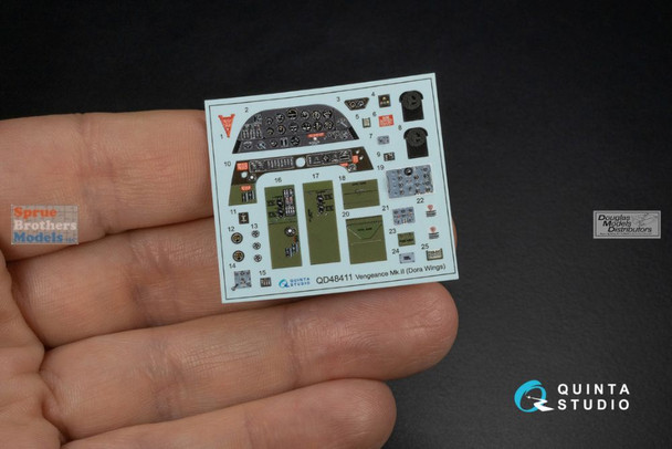 QTSQDS48411 1:48 Quinta Studio 3D Decal - Vultee Mk.II Vengeance (DRW kit) Small Version