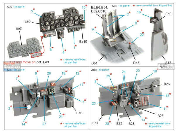 QTSQD48676 1:48 Quinta Studio 3D Decal - P-47N-1 Thunderbolt (MIA kit)