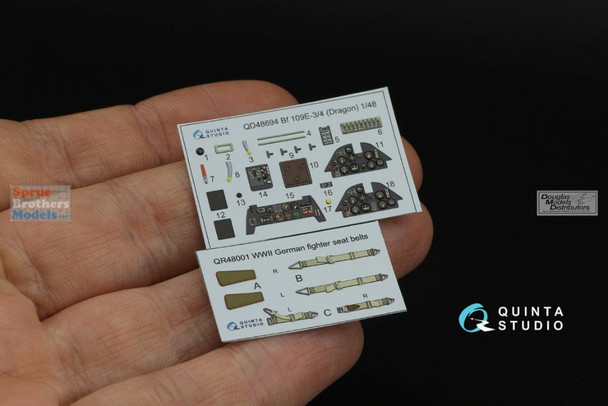 QTSQD48694 1:48 Quinta Studio 3D Decal - Bf109E-3 Bf109E-4 (DRA kit)