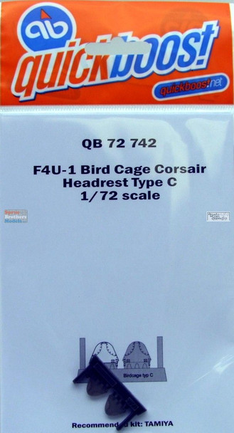 QBT72742 1:72 Quickboost F4U-1 Birdcage Corsair Headrest Type C (TAM kit)