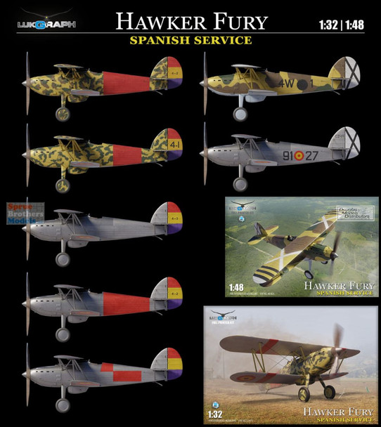 LUK32071 1:32 LukGraph Hawker Fury in Spanish Service