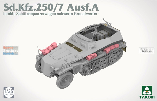 TAK02212 1:35 Takom Sd.Kfz.250/7 Ausf.A leicher Shutzenpanzerwagen schwerer Granatwerfer