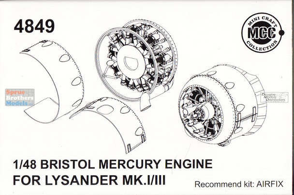 MCC48049 1:48 Mini Craft Collection Bristol Mercury Engine (for Lysander Mk.I/III) [AFX kit]