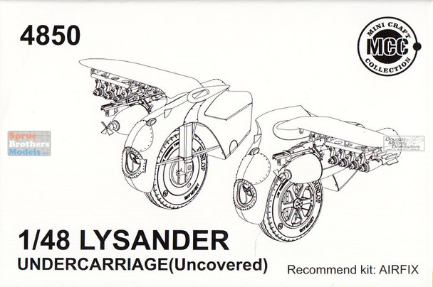 MCC48050 1:48 Mini Craft Collection Lysander Undercarriage - Uncovered (AFX kit)