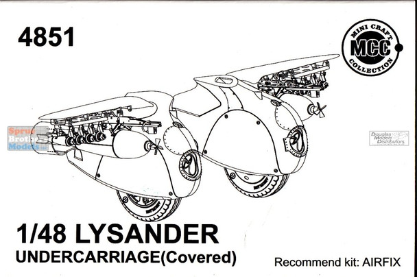 MCC48051 1:48 Mini Craft Collection Lysander Undercarriage - Covered (AFX kit)