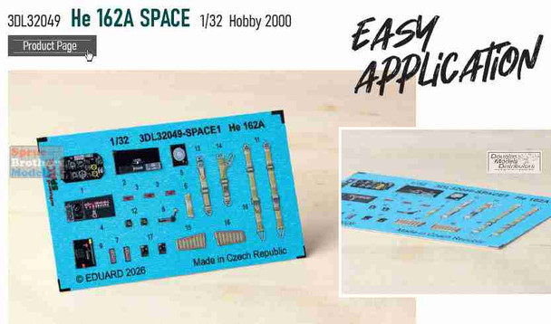 EDU3DL32049 1:32 Eduard SPACE - He162A (H2K kit)