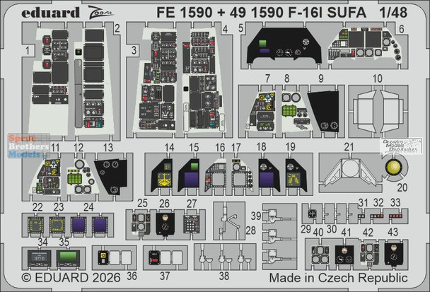 EDUFE1590 1:48 Eduard Color Zoom PE - F-16I Sufa (KIN kit)